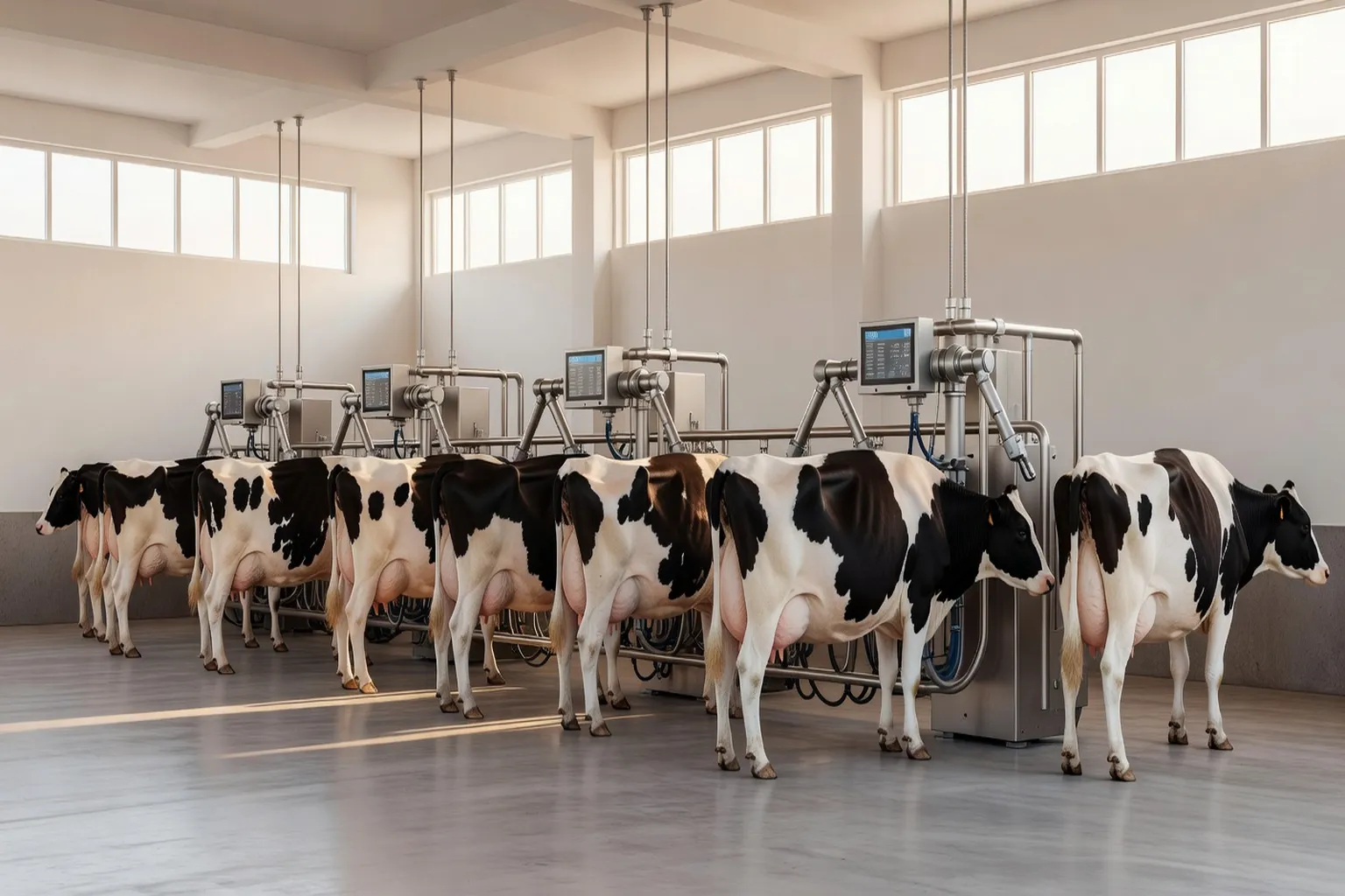 Élevage laitier moderne dans une ferme russe